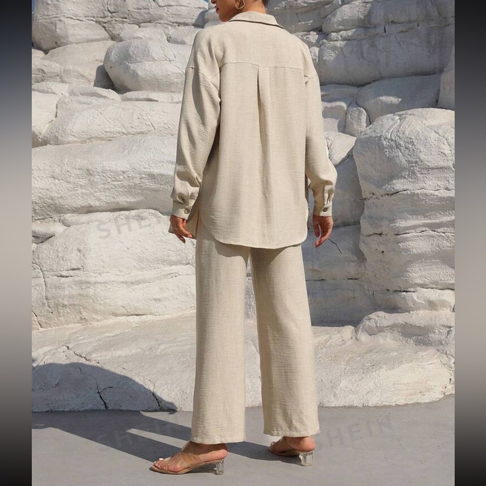 Beige Linen Set - Picture 2 of 3